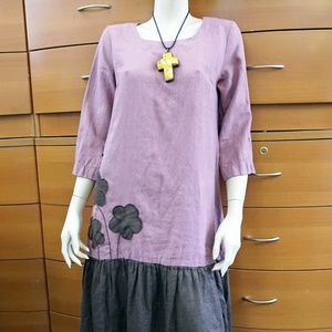 WASHED LINEN DRESS Organic ECO Made in Europe